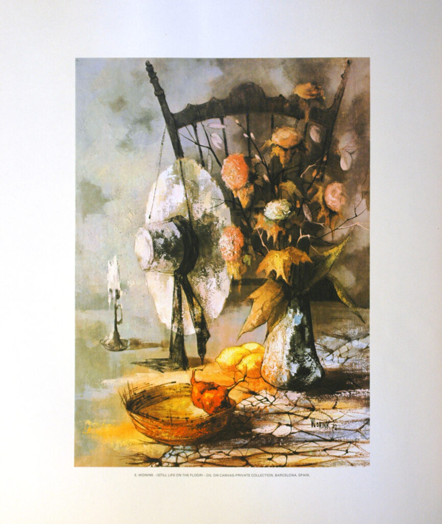 E WONINK - STILL LIFE ON THE FLOOR (LITHOGRAPH)|||