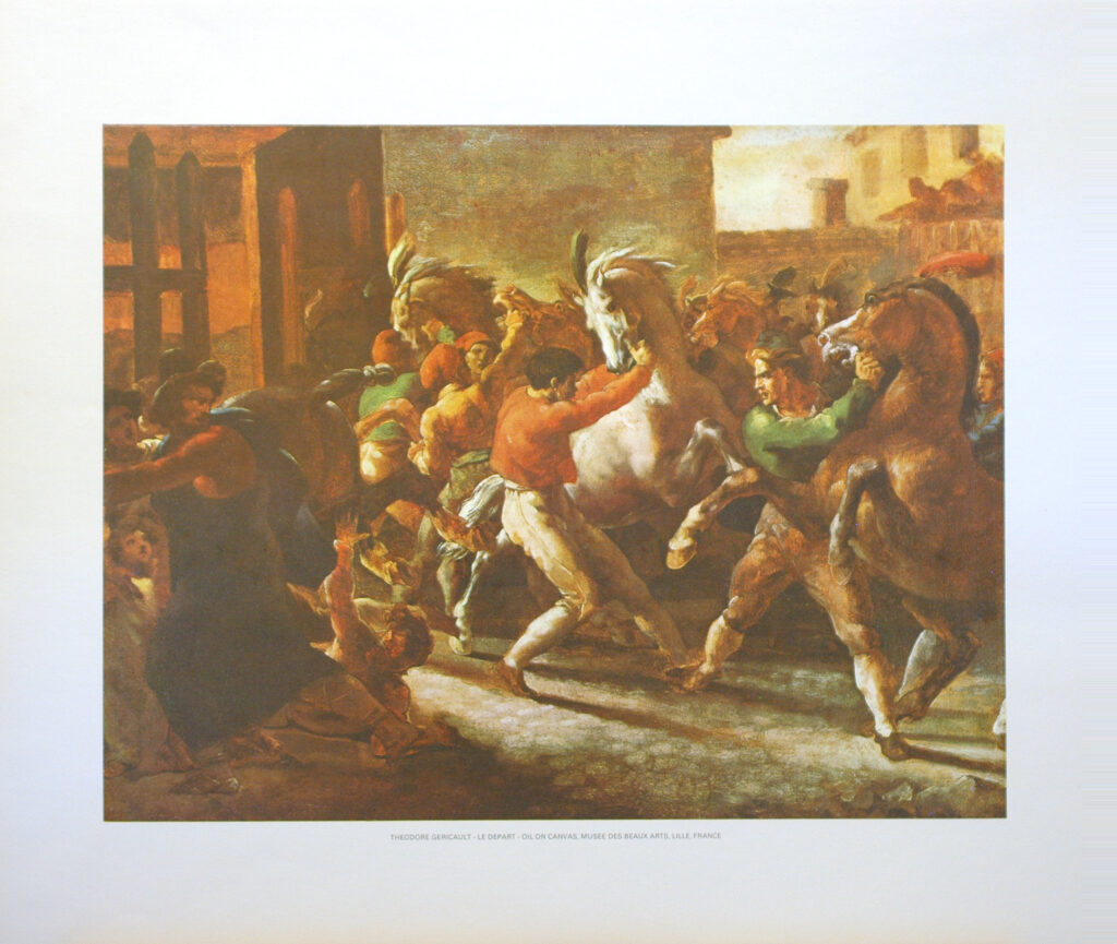 THEODORE GERICAULT - LE DEPART (LITHOGRAPH)||||