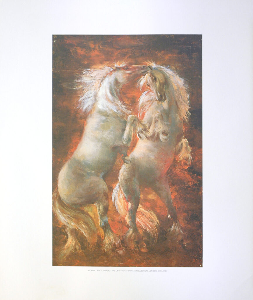 VILMON - WHITE HORSES (LITHOGRAPH)||||